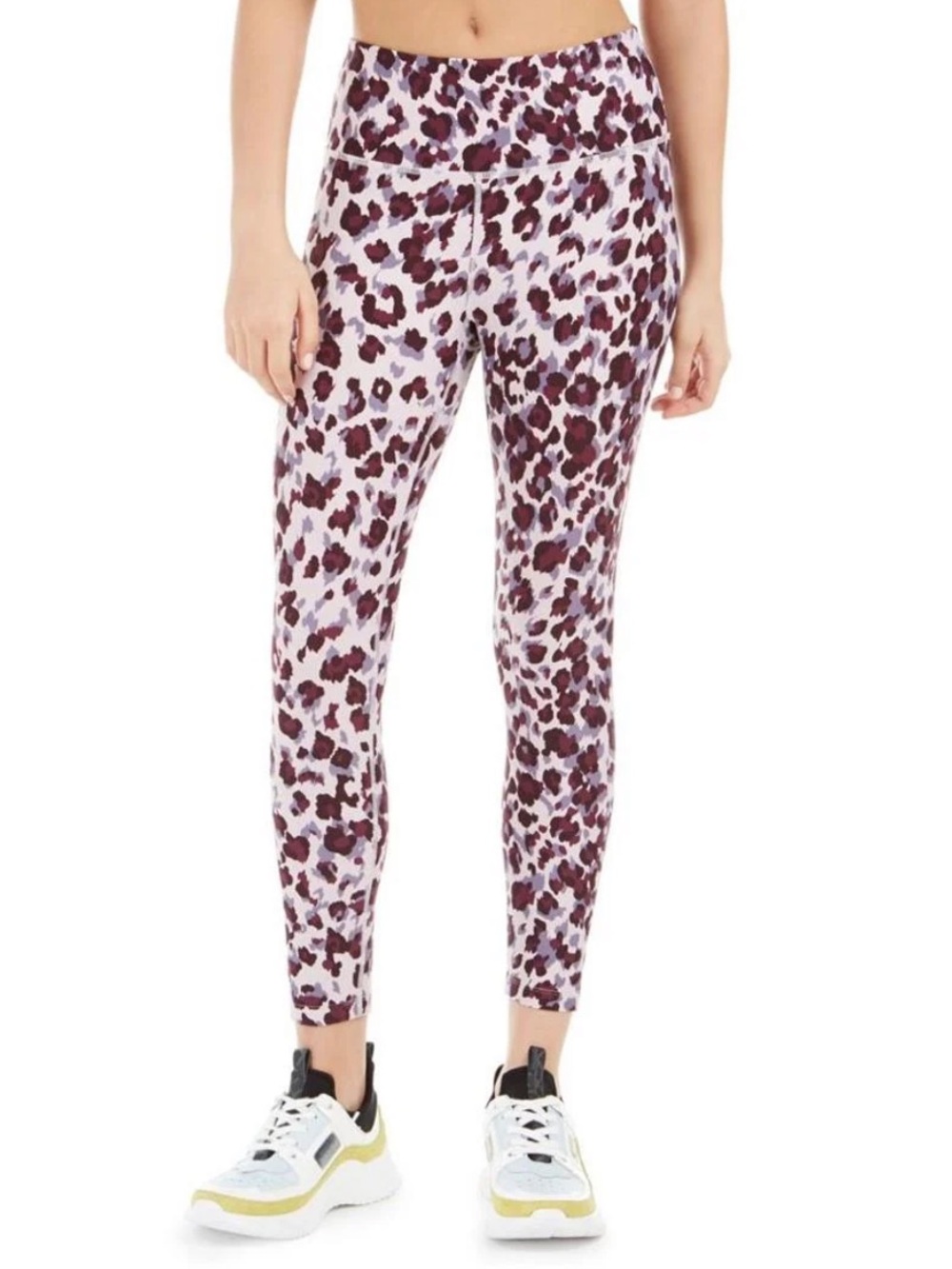 Calvin Klein Performance purple leopard print leggings. Size: XS
